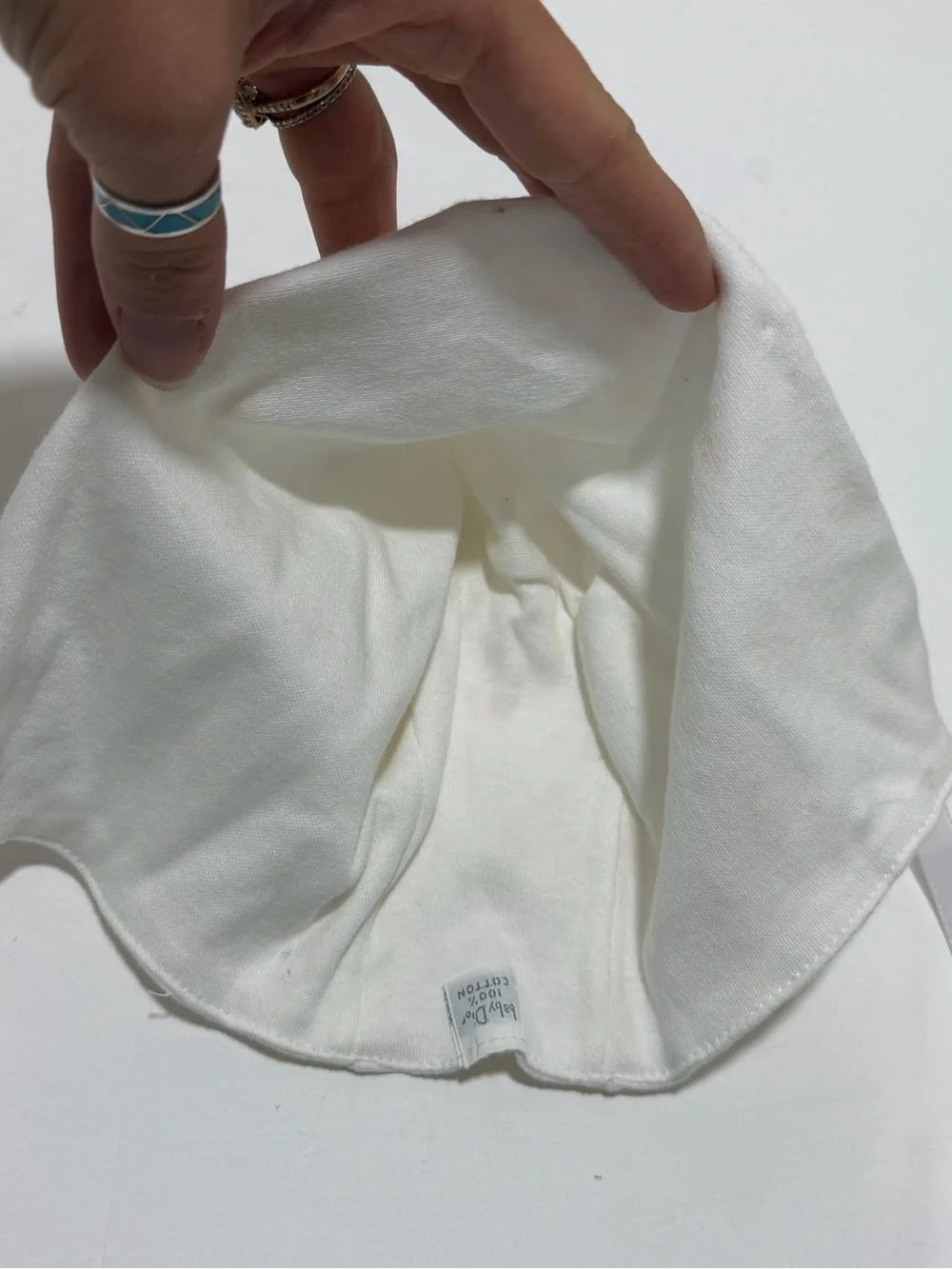 Baby Dior Girls White Pink Logo Bonnet Hat Designer